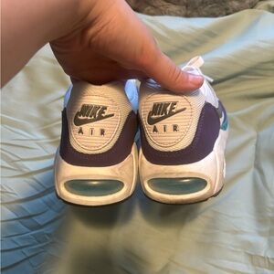 Nike Air Women’s Sneakers - White and Purple with Blue Accents